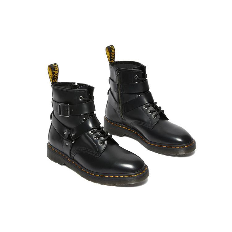 Dr. Martens Cristofor Leather Harness Lace Up Boots 'Black' 27485001