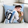 Qversion Cartoon LionelL Messi Pillow Case Square DoubleSided Sofa Cushion Cover Bedroom Bedside Pillow Gift