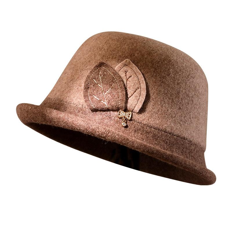 Шерстяная рыбацкая шляпа, женская осенне-зимняя теплая модная шляпа-цилиндр с темпераментом, шляпа-тазик для мамы