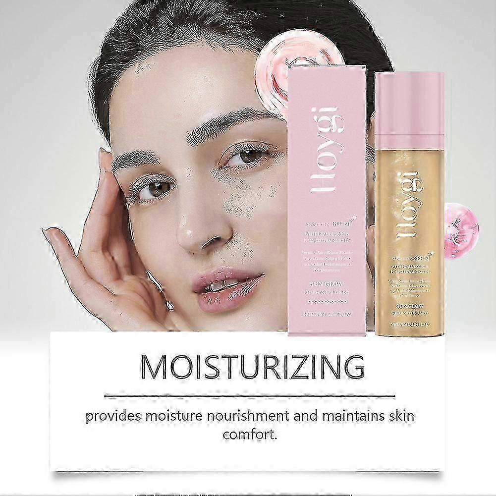 Sheer Setting Mist Spf 50, Broad Spectrum Shimmering Body Oil Mist, Hydrating Makeup-friendly Glow Spray, Reef-safe