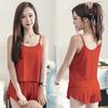 Women's Plus Size Summer Pajama Set: Simple Camisole Vest and Loose Shorts Two-Piece