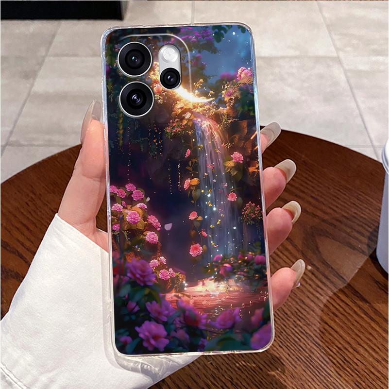 Чехол для Oppo Reno15 Pro Mini CPH2813 Милое Сердце Любви Кролик Прозрачный Мягкий Силиконовый Задний Чехол для Чехла Телефона Oppo Reno 15 Pro Mini