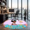 Gracie's Corner Printed Round Rug Carpet Chair Rug Area Rug Entryway Doormats,for Office Chair Living Room Bedroom Kitchen Room.