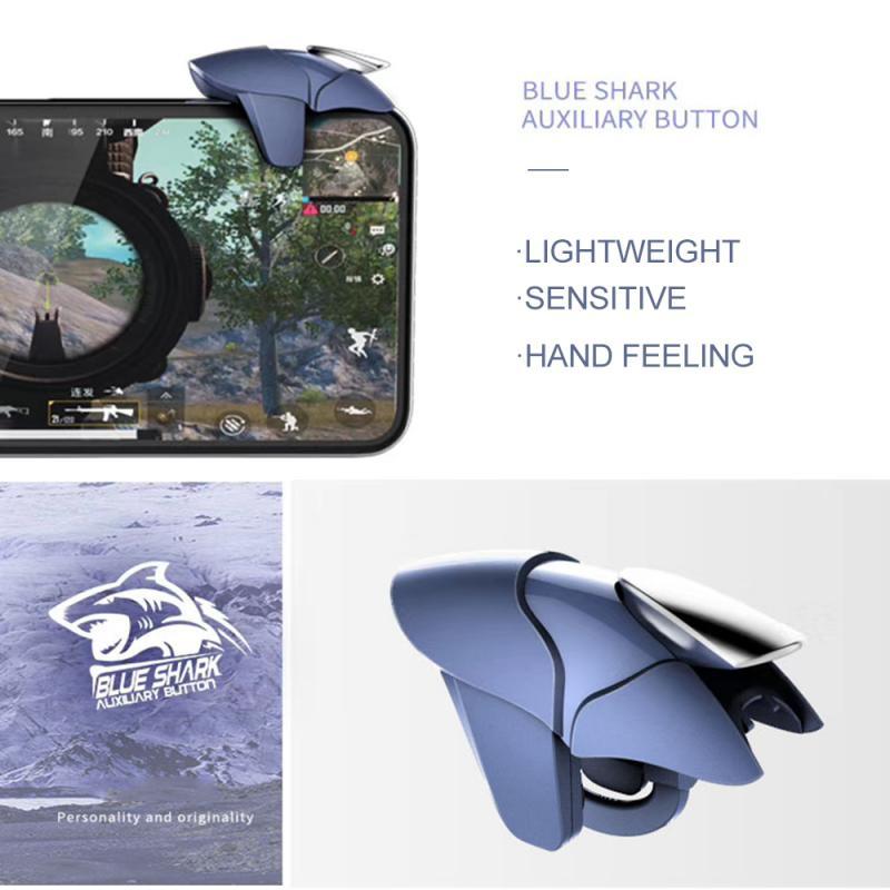 2 шт., металлический мобильный геймпад, джойстик, игровой контроллер, игровой триггер, кнопка огня, клавиша прицеливания L1 R1 Shooter