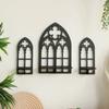 3 Pcs Vintage Wall Decor Wooden Hollow Cathedral Arch Frame Trendy Wall Decoration