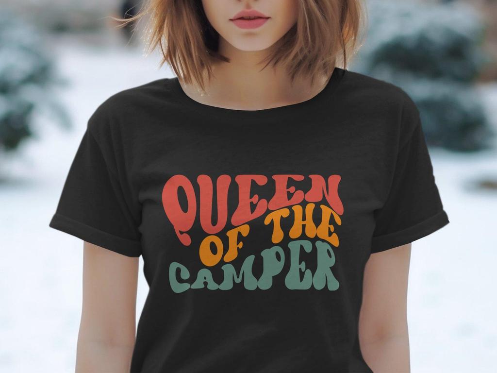 Queen of the Camper shirt, Camping T-shirt, Fun Camping Tee, Outdoor Adventure Shirt, Cool Camping apparel, Camping graphic tee