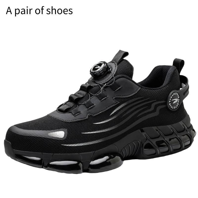 Durable Steel Toe Work Boots Slip-resistant High Top Safety Shoes Kevlar Sole