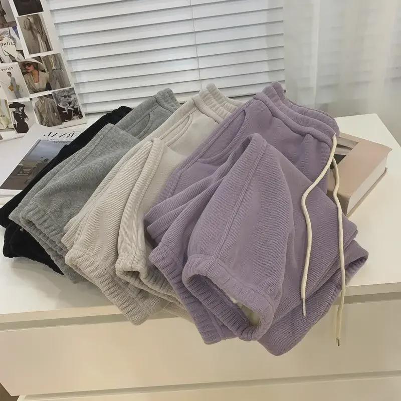 Спортивные брюки из бархата с высокой талией, размер плюс 200+ фунтов: Женские зимние теплые толстые повседневные леггинсы