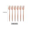 6Pcs Silver Fruit Cake Dinnerware Set Mirror Stainless Steel Tea Fork Set Snack Fork Small Salad Cutlery Kitchen Utensils