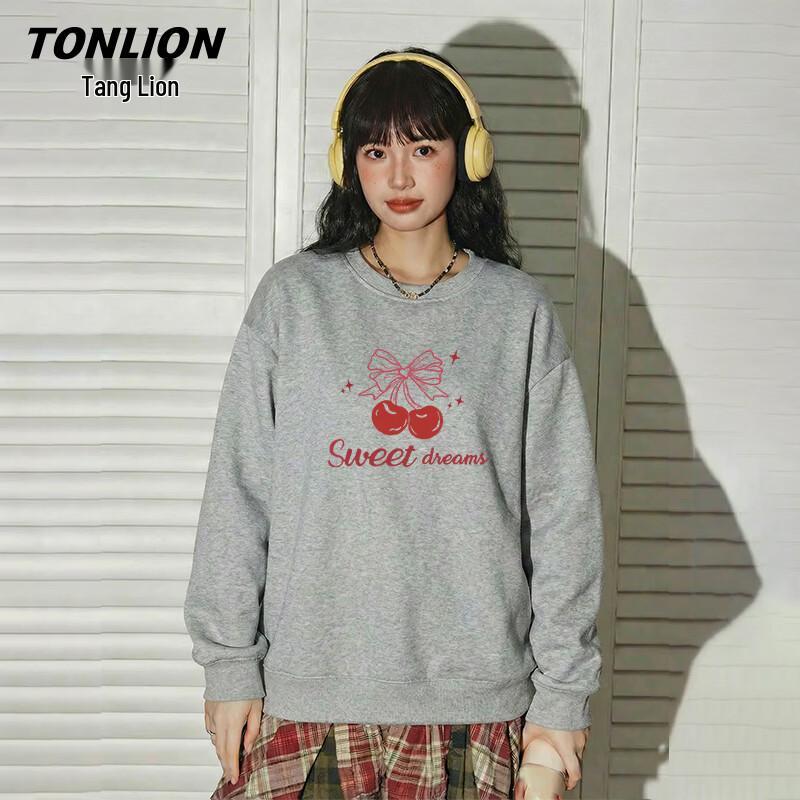 Женская толстовка TonLion с круглым вырезом и принтом бабочек и букв