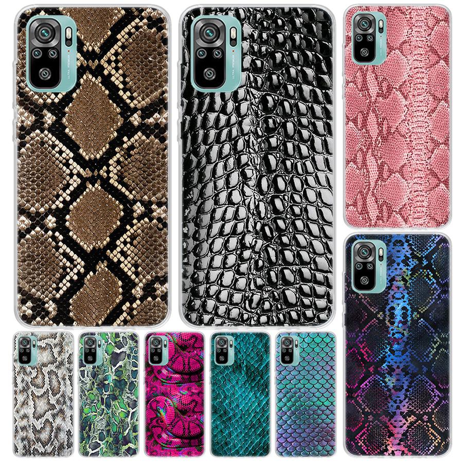 Pink Snake Skin Printing Drawing Cover For Xiaomi Redmi Note 14 13 12S 12 11 Pro Plus Phone Case 11S 10S 10 11E 11T 14Pro 13Pro