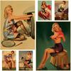 Vintage Pin Up Girl Poster Kraft Paper Posters and Prints Retro Wall Decorative Picture Home Decor Living Room Bar Decoration