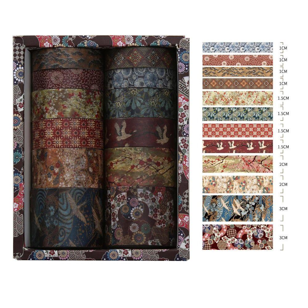 12Rolls DIY Decorative Tape Rolls Scrapbooking Wrapping Washi Tape Washi Tape Set DIY Projects
