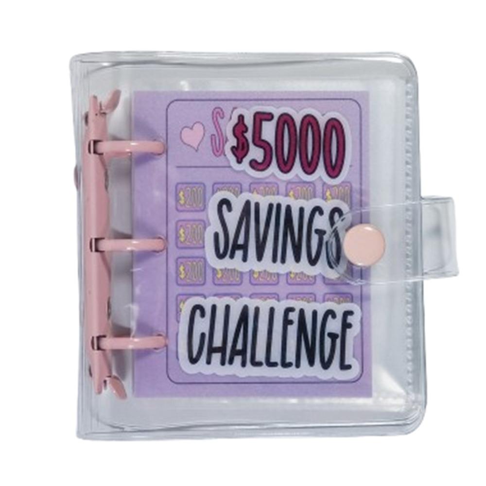Mini Money Saving Binder PVC Envelope Savings Challenge Savings Challenges Book Save Money