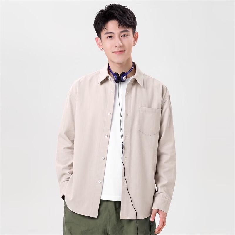 Мужская рубашка VANCL с длинным рукавом, из чистого хлопка, в стиле business casual, свободного кроя