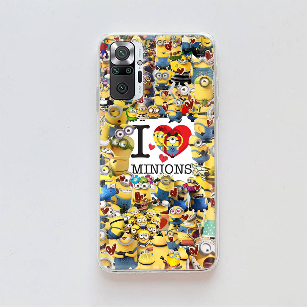 Прозрачный чехол для Samsung A04 A14 A23 A34 A54 M23 M33 M52 M53 Realme Narzo 50 50I 50a Prime C35 C55 C30S 10 9 Pro M-75 Забавные миньоны