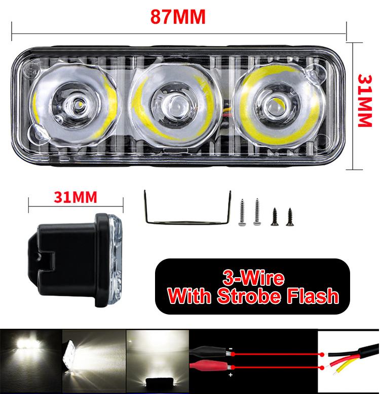 1/2 шт. Автомобильные светодиодные дневные ходовые огни DRL 12 В, вспышка белого цвета 6000 К, автомобильные дневные огни высокой мощности, линзы постоянного тока с противотуманными фарами, водонепроницаемые