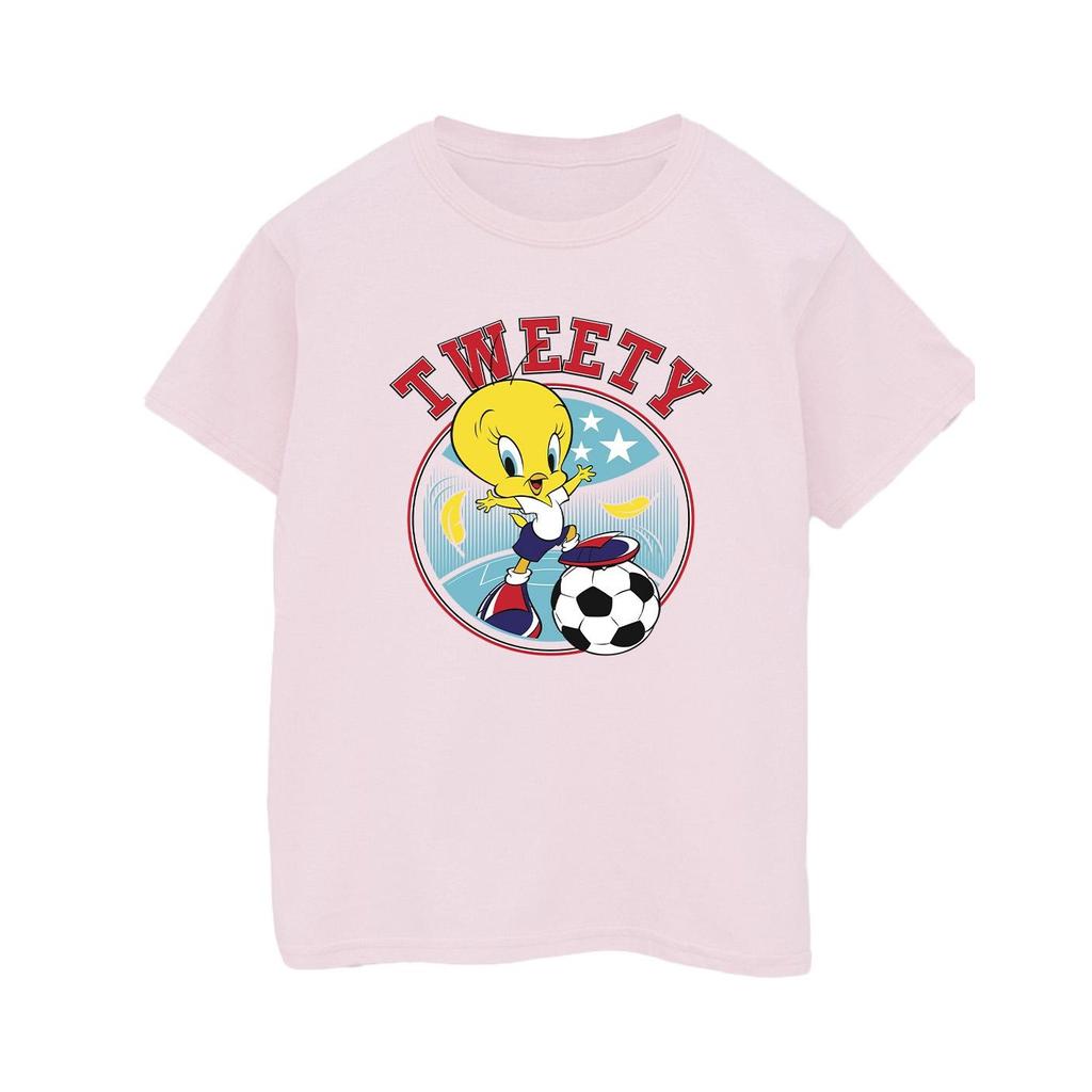 Looney Tunes Мужская футболка с Твити и футбольным кругом
