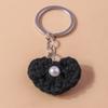 Aihua Hot New Handmade Knitted Keychain Keyring For Women Girl Cute Crocheted Flower Pendants Car Key Ring Handbag Charms Gifts