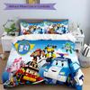 Robots City Adventure Print 3Pcs Bedding Setduvet Cover With 2 Bedropillowcase Home Birthday Gift