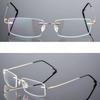 Сверхлегкие безободковые очки Оправа для очков из титанового сплава Мужские Высококачественные Суперэластичные Металлические Дужки Оправа для очков