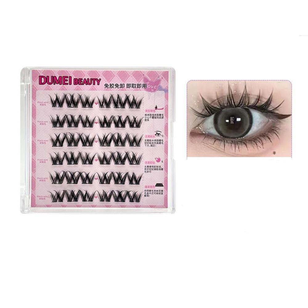 Makeup Adhesive False Eyelashes Sweet False Eyelash Clusters Glue Free Fake Lashes  Grafting Lashes