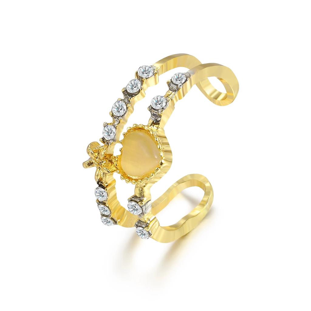 Kpop ретро готическое серебряное металлическое кольцо в форме сердца для женщин и девочек, винтажные открытые кольца с кристаллами Y2k, кольца с геометрической формой в стиле панк, ювелирные изделия для вечеринок