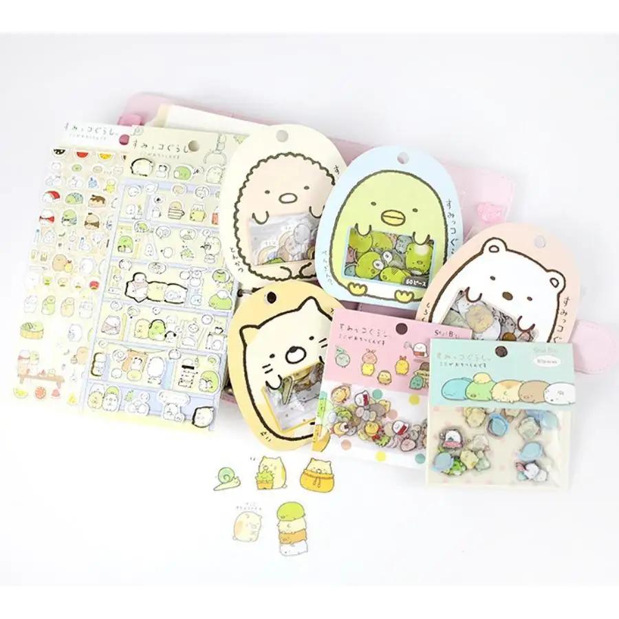 Новый набор из 80 шт. Sumikko Gurashi ПВХ Мультяшные наклейки для Планера Скрапбукинга Дневника Наклейки Офисные Школьные Канцелярские товары Подарок