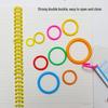 Colorful DIY Loose-Leaf Binder Rings for Children's Creative Projects