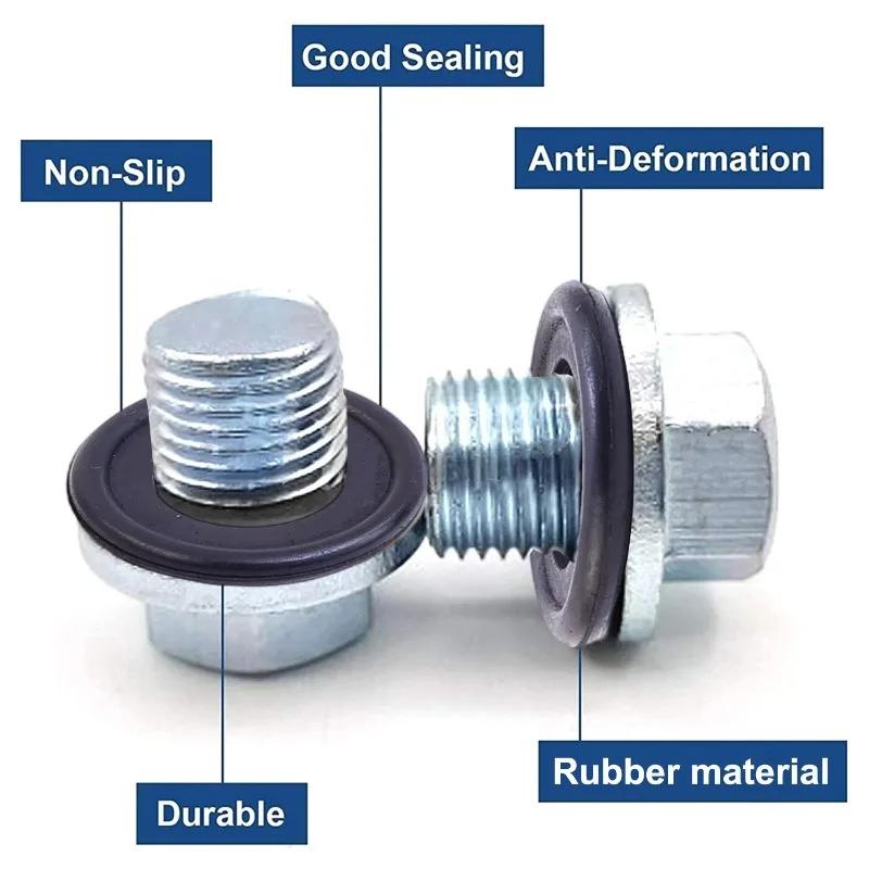 10-100 шт. Прокладки сливной пробки моторного масла для Ford Mazda Citroen Fiat Peugeot Volvo Jaguar Landrover Аксессуары
