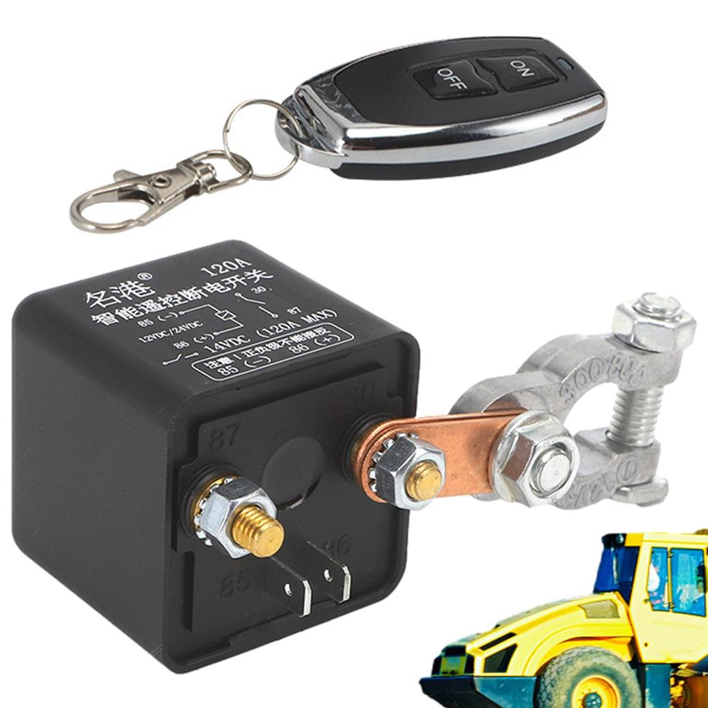 Universal Battery Switch Relay | Remote Control Battery Isolator | 24V / 12V 200A Wireless Remote Control Switch, Car Total Power Protection