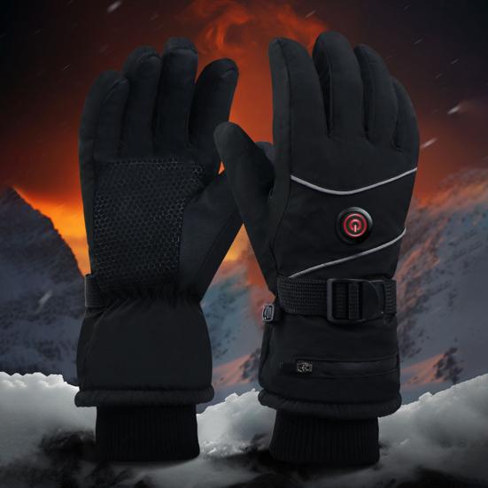 1 пара перчаток с подогревом, 3 настройки температуры, сенсорный экран, теплые, для холодной погоды, для зимнего и велоспорта, для мужчин
