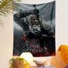Bohemian Tapestry - The Witcher Geralt Of Rivia Silver Sword Armor Game Poster Gamer Decor for Dorm Room