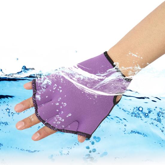 1 Pair Swimming Webbed Gloves Water Resistance Training Men Women Beginner Aquatic Fitness
