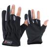 MONOSTORE Fishing Gloves, Outdoor Gloves, Non-Slip, Sun Protection, Bass Fishing, Casting Gloves, Black