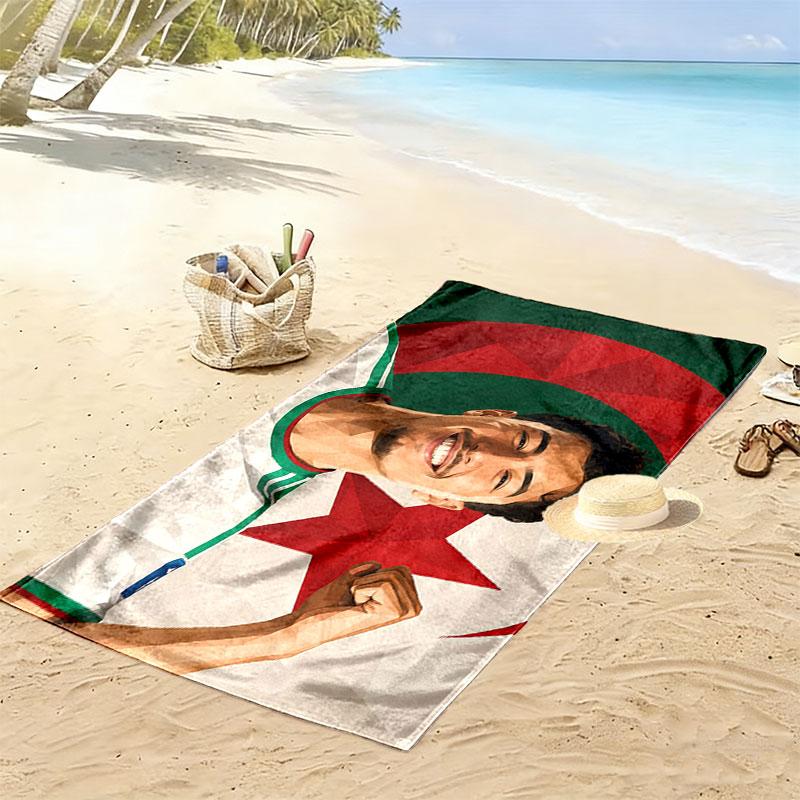 Ibrahim Maza Print Beach Towel, Large Soft Quick Dry Towel for Beach Camping Swimming