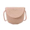 Плетеная соломенная сумка, симпатичная плетеная сумка для маленькой девочки, милый кошелек через плечо для малышей, летний пляжный маленький кошелек
