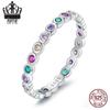 Everle Sterling Silver S925 White Gold Plated Zircon Ring - Simple Fashion Jewelry