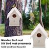 Creative Wooden Birdhouse Solid Wood Birdhouse Kit DIY Small Birdhouse Ornament Birdfeeder Decoration Crafts