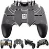 AK77 Pubg Mobile Game Controller 6 Fingers with Fan Pubg Trigger Gamepad Joystick for Android Ios Game Pad Movil with Battery