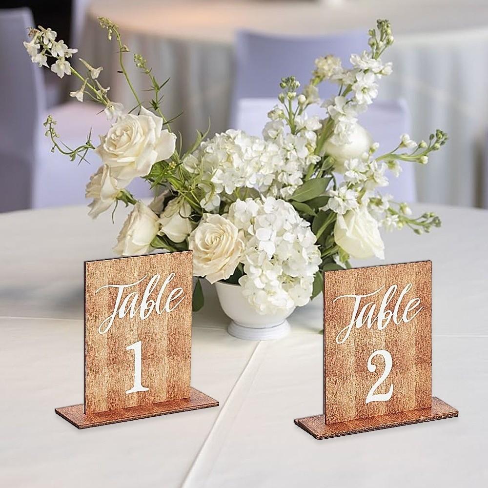 Double-Sided Wedding Table Numbers Numbers 1-20 Durable Table Number Signs Texture Vintage Number Cards Dining Table