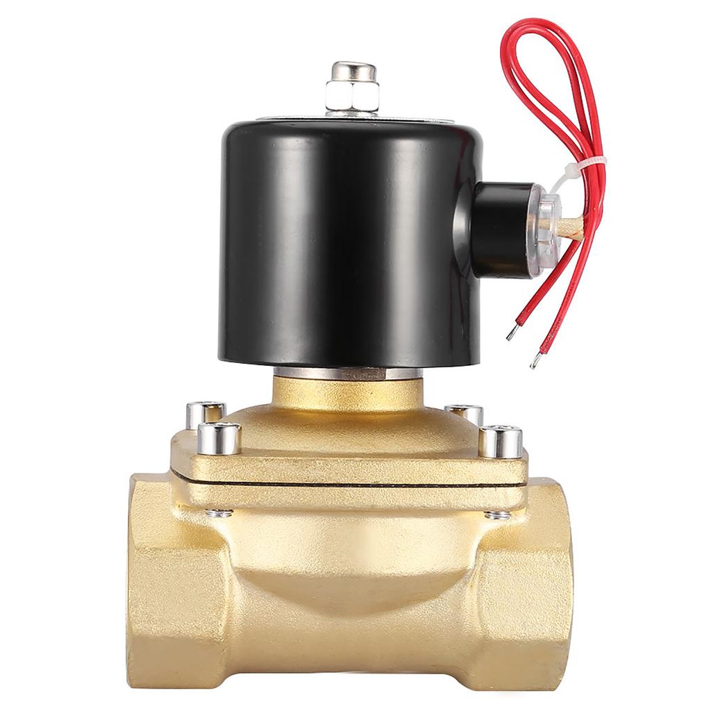 DN40 112" Two Way Brass Electric Solenoid Valve Normally Closed 220VAC