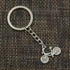 Fashion 30mm Key Ring Metal Key Chain Keychain Jewelry Antique   Plated Bicycle Bike 26x18mm Pendant