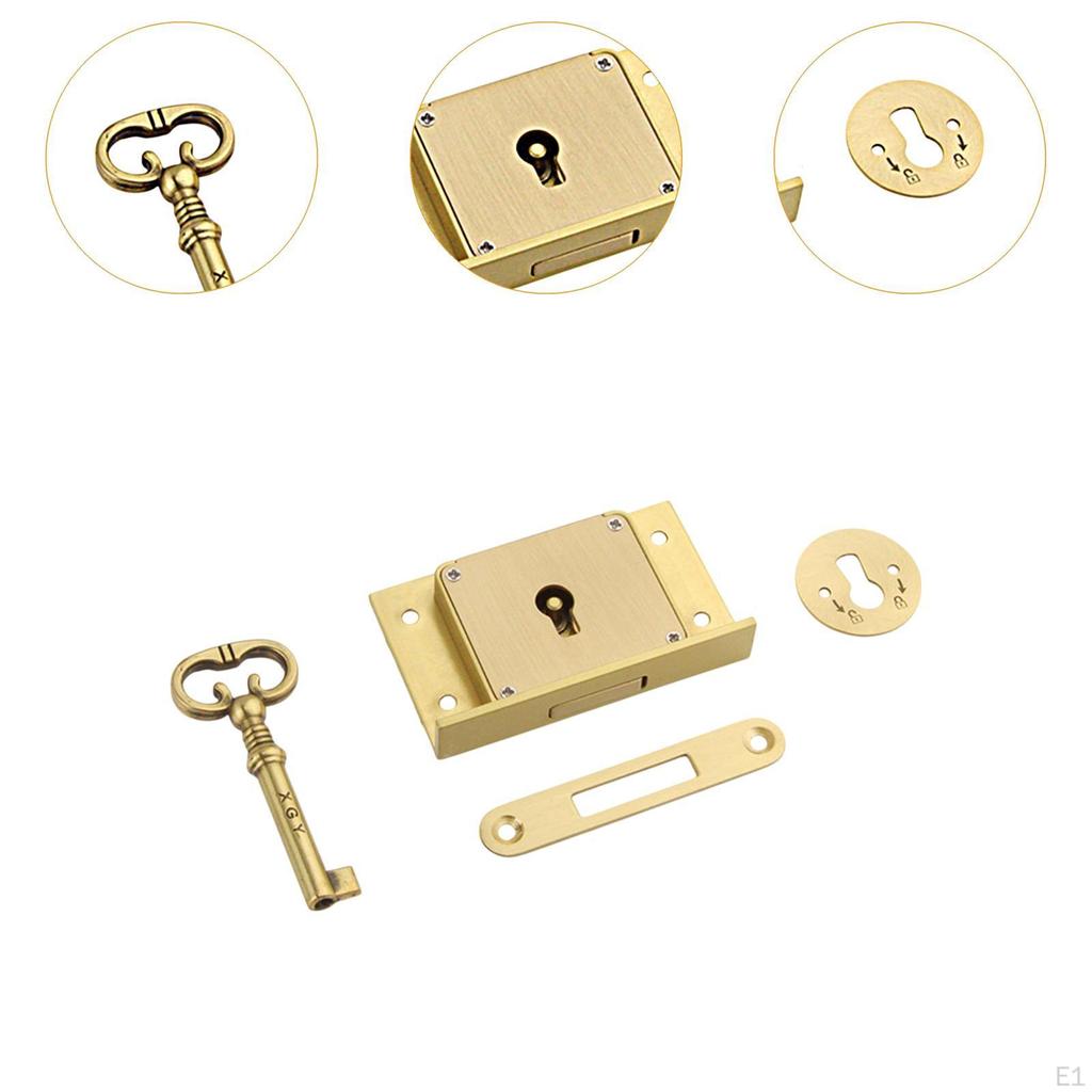 Латунный замок для шкафов, квадратные ящики для хранения вещей