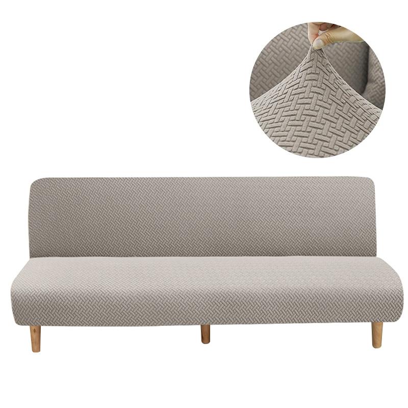 Jacquard Sofa Bed Cover Armless Sofa Cover For Living Room Modern Sofa Slipcover Without Arm Corner Sofa Covers For Home Hotel