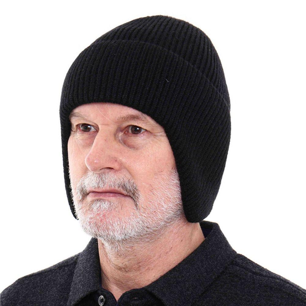 Crochet Beanie Cap Bonnet Winter Hat Outdoor Earflap Cap for Men Women