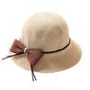 Women Sun Hats Woven Fisherman Hat Female Summer Travel Sunshade Sun Hat Breathable Bow Travel Beach