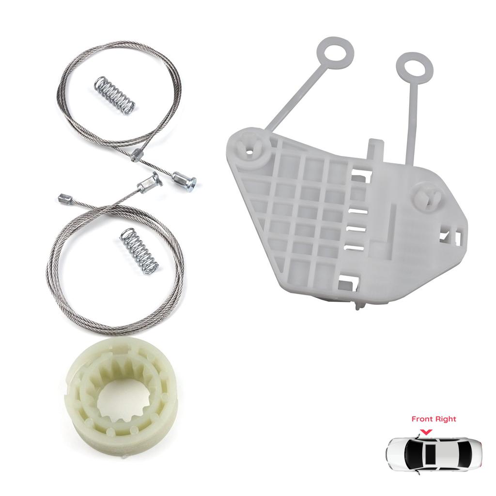 BWR789 Power Window Regulator Repair Set Right for Smart Fortwo MK1 450 1998-2007 2/3-Door Coupe Cabrio Convertible C0002702V001