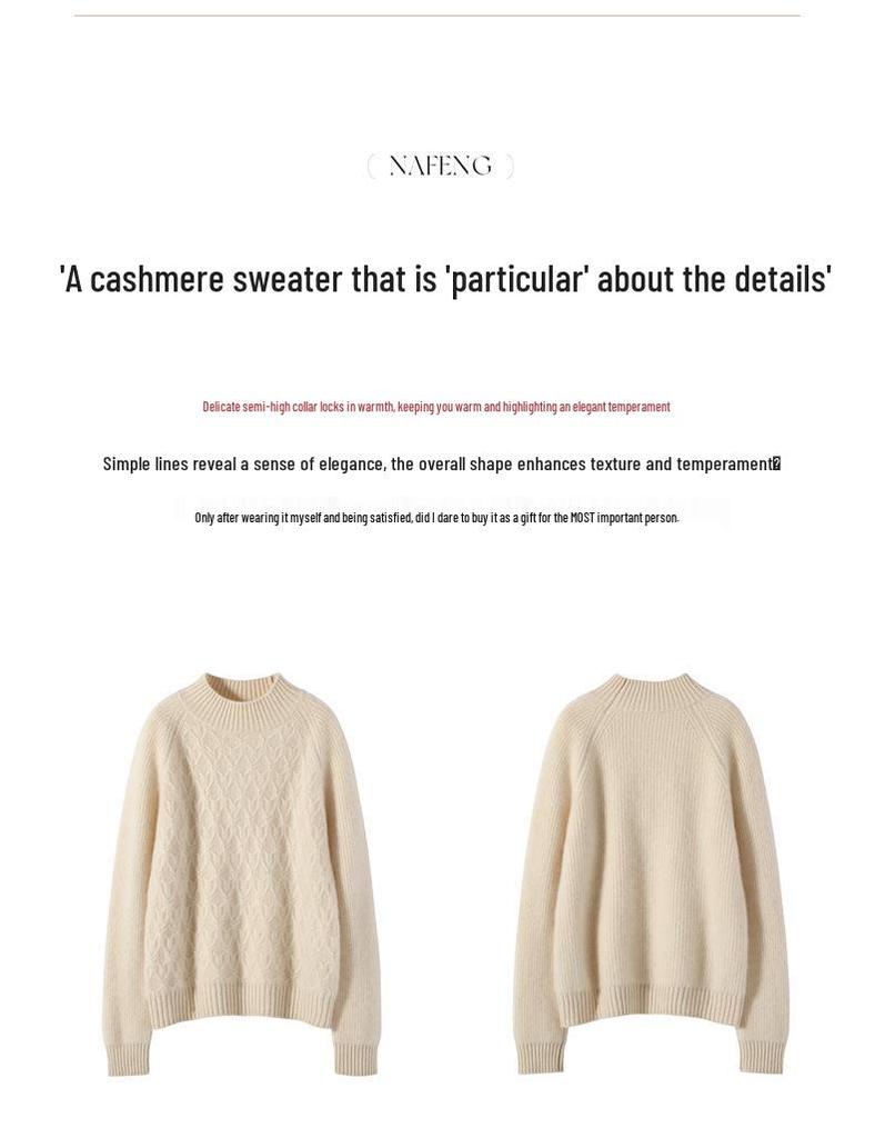 Women's Autumn Winter Cashmere Cable Knit Raglan Pullover Sweater