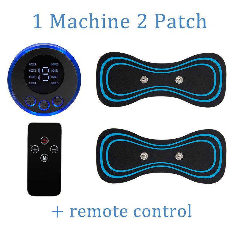 EMS Mini Electric Pulse Neck Masager LCD Display 8 Mode Cervical Massage Patch Muscle Pain Relief Tool Portable Body Massager